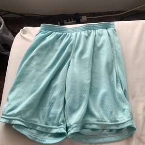 kids light blue champion basketball ball short